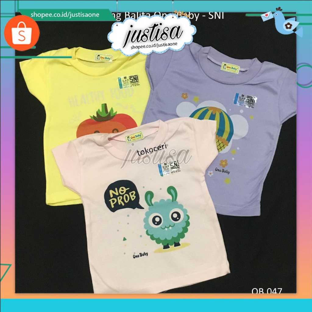 Promo !! ONE BABY OBLONG - KAOS BAYI MOTIF