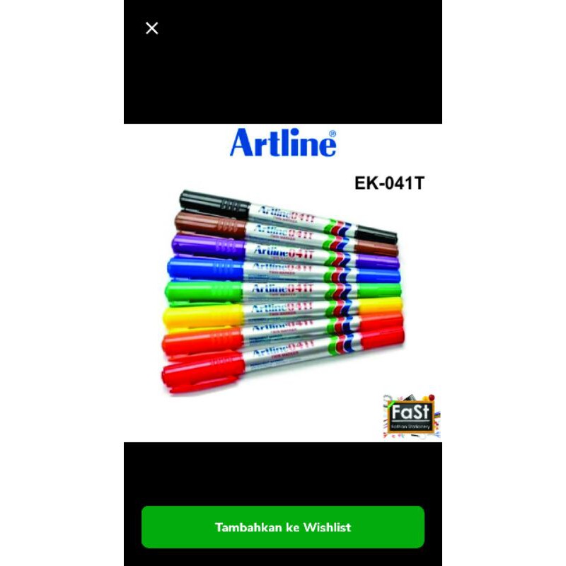 

spidol permanen artline EK 041 T