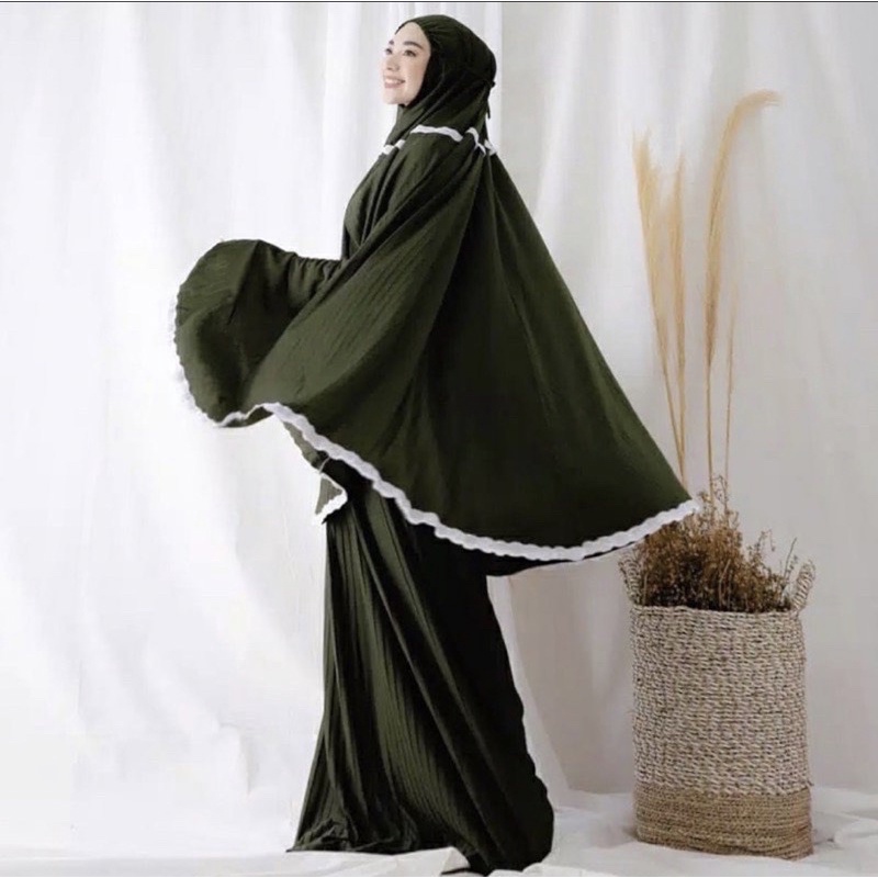 MUKENA TRAVELING POUCH RENDA DEWASA PLISKET