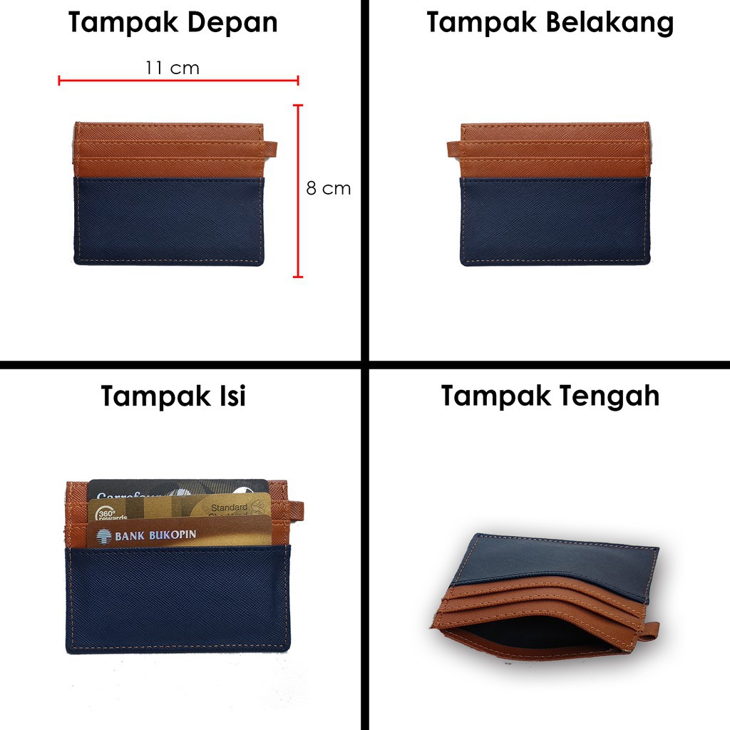 Card Holder Dompet Kartu 6 Slot dengan slot uang