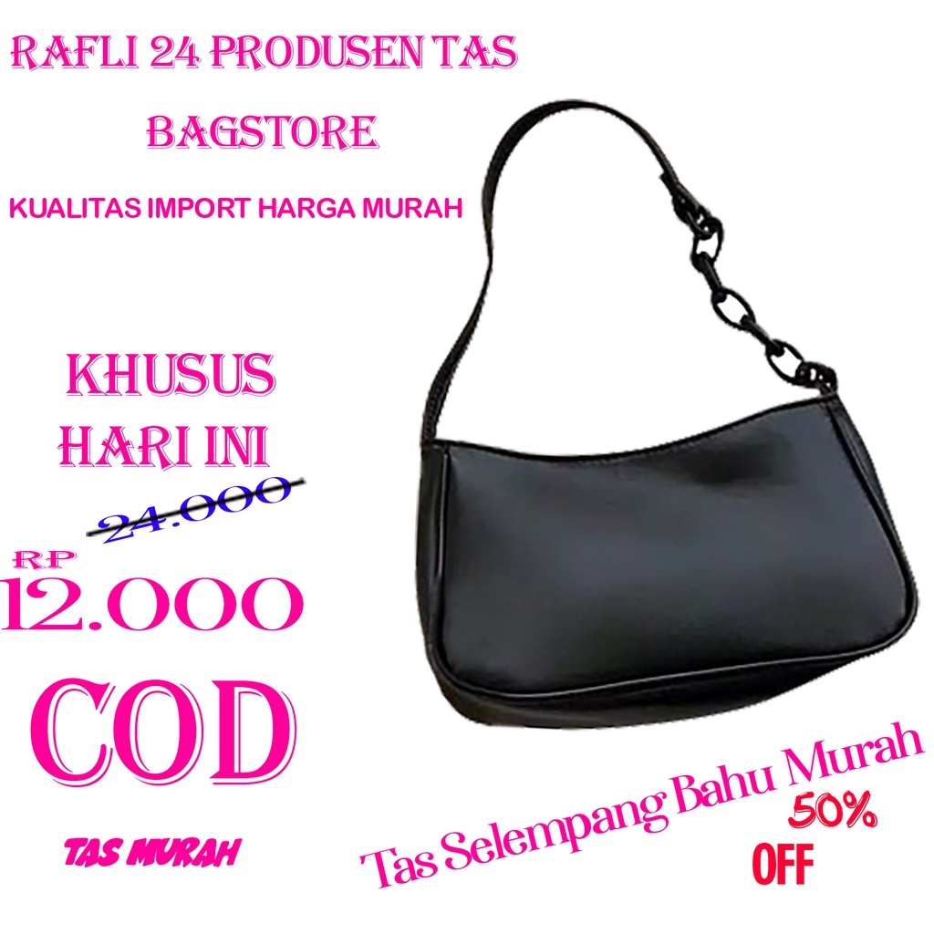 Tas Retro Rantai Selempang Wanita Shoulder Bag Wanita Tas Bahu tas rantai wanita bahu murah kekinian