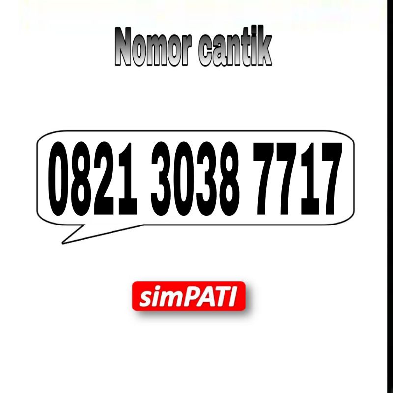 nomer cantik nomor kartu perdana Telkomsel simpati 821 2130 213 1303 303 3038 3877 877 7717