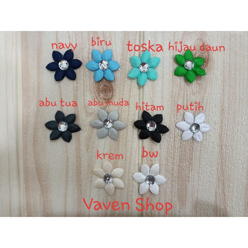 APLIKASI BUNGA MELATI MOTE 3,5 cm per 144 pcs