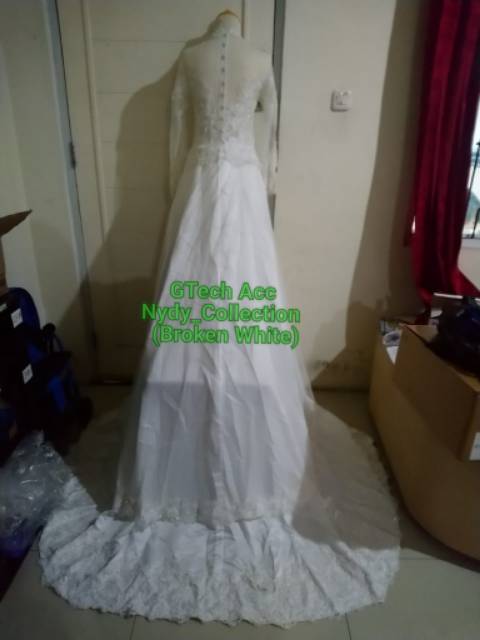 Gaun Kebaya Pengantin Bw Full Payet Ekor Bridal