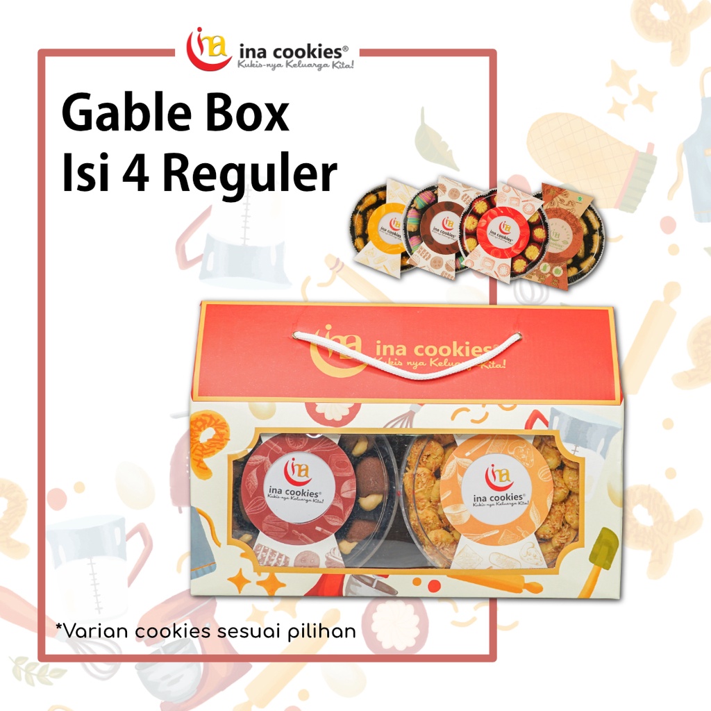 

INA COOKIES HAMPERS LEBARAN GABLE BOX (REGULER)