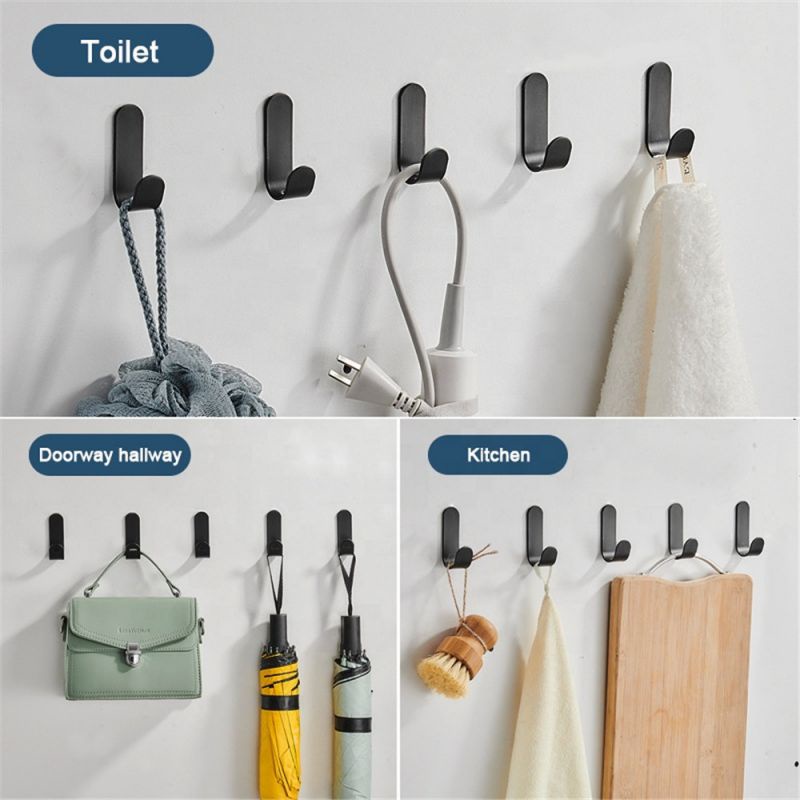 Gantungan Hook Tempel 5pcs Gantungan Dinding Kamar Mandi Minimalis Bathroom Wall Hook Hanger