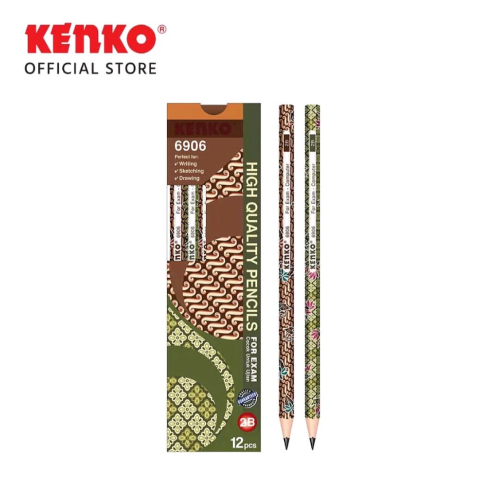 

Pensil 2B Kenko Motif Batik 6906 (12 Pcs)