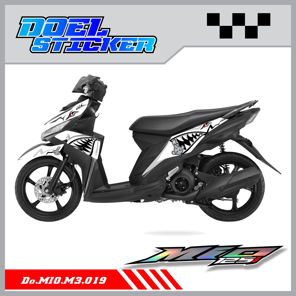 Sticker Striping Mio M3 , Mio Z , Mio 125 List Variasi Hologram pelangi,Crome Doel 19