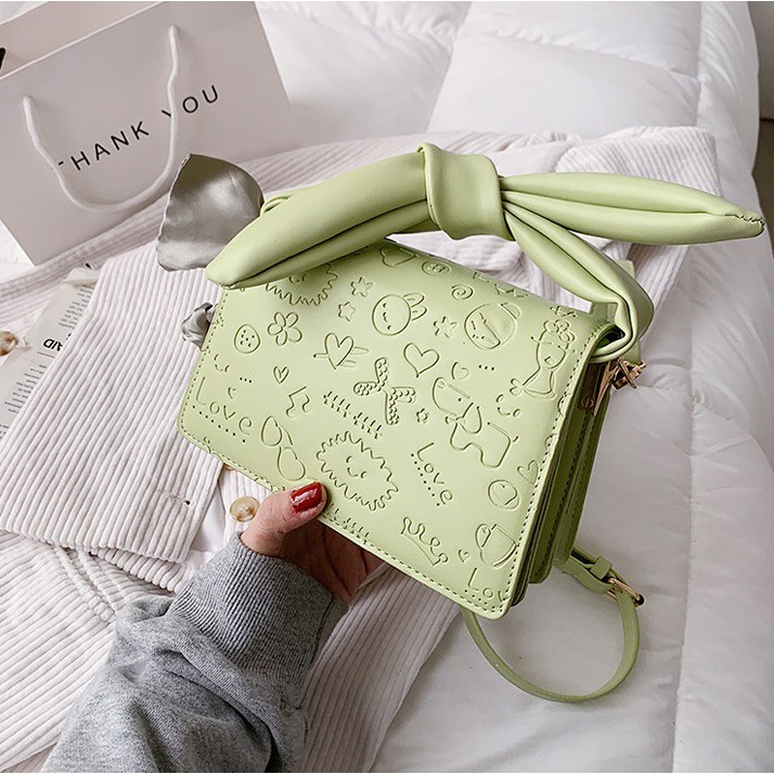 TFT AX200112 92780 AX780 B2055 D14 ( 1kg bisa 2 ) Tas Selempang SLINGBAG Stylish Kekinian wanita import Black/Green/Orange/White Cantik