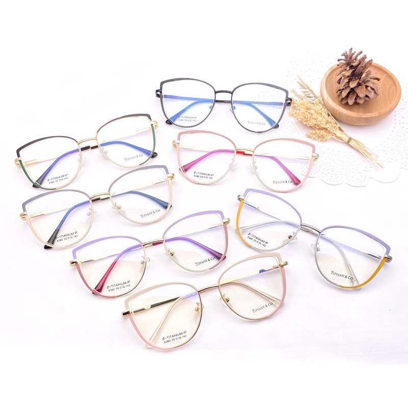 kacamata frame wanita CAT EYE 8380 style korea Photocromic request Minus