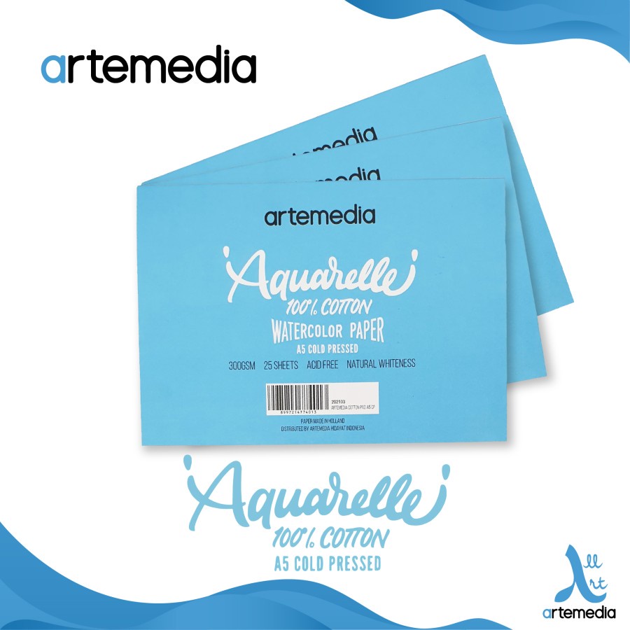 

Artemedia Aquarelle Cotton Watercolor Pad Kertas Cat Air