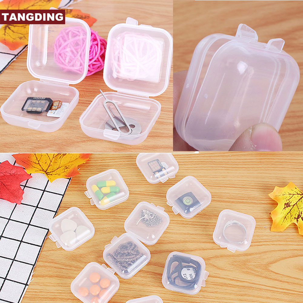 【COD Tangding】Kotak Obat / Perhiasan Mini Bahan Plastik Transparan