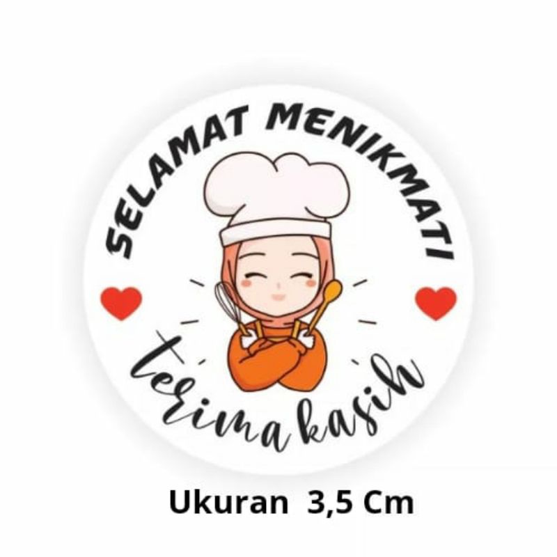 

1 pcs sticker selamat menikmati