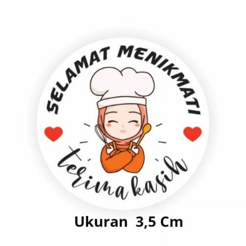 1 pcs sticker selamat menikmati