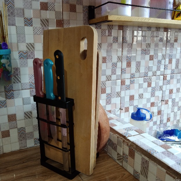 Guninco Rak Peralatan Dapur Rak Piring Pisau Rak Serbaguna Tempat Tutup Panci Holder Rak Serbaguna