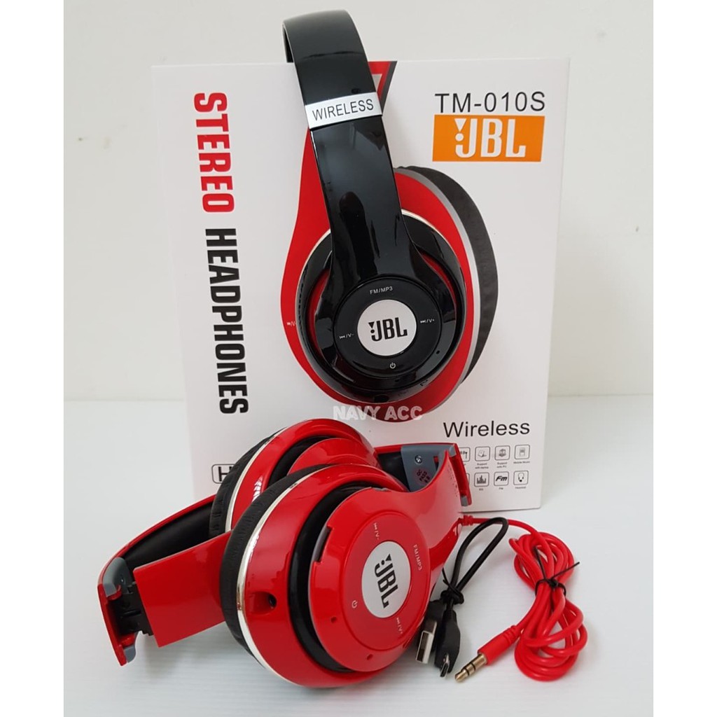 Headphone Stereo JBL Bluetooth Headset Gaming Bando JBL Stereo TM010S