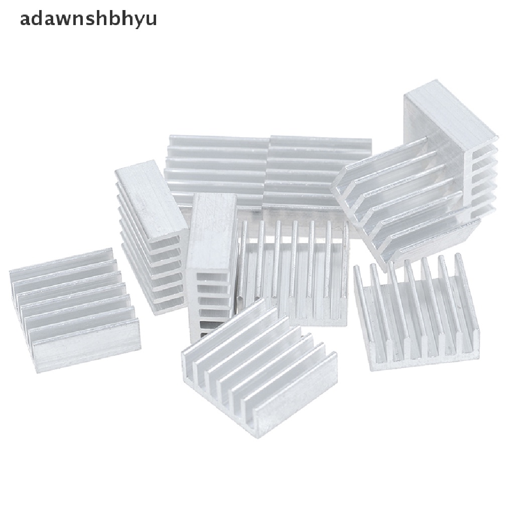 Adawnshbhyu 10pcs 14*14*6mm Aluminium heatsink Elektronik chip radiator cooler