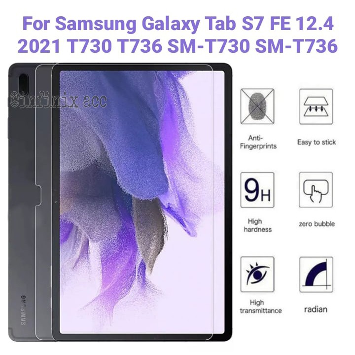 tempered glass samsung galaxy tab s7 fe 5g screen protector 9h clear hd