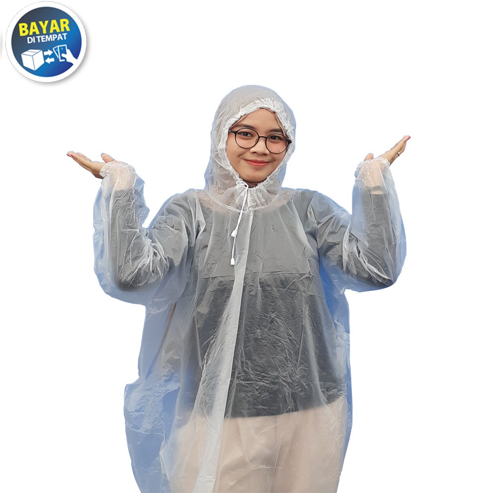 PROMO Jas Hujan Ponco Lengan Type 201 / Poncho Karet Setelan jas hujan celana lengan panjang hodie