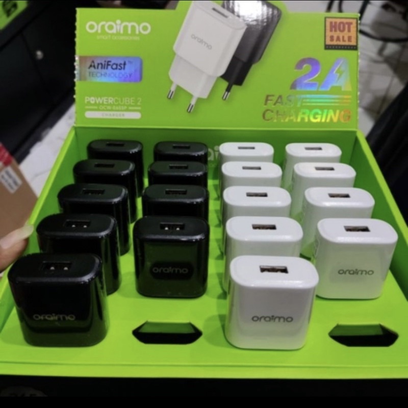 Oraimo OCW-E65SP Adaptor Fast charging Power Cube 2A - Garansi 1 Tahun