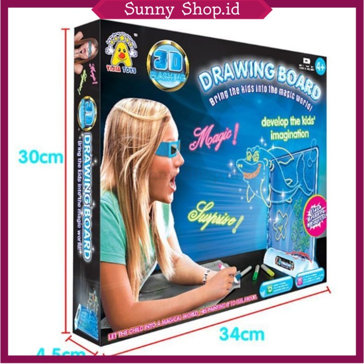 

READY Buku gambar ajaib Magic Drawing Board Papan Tulis Menulis Ajaib 3D