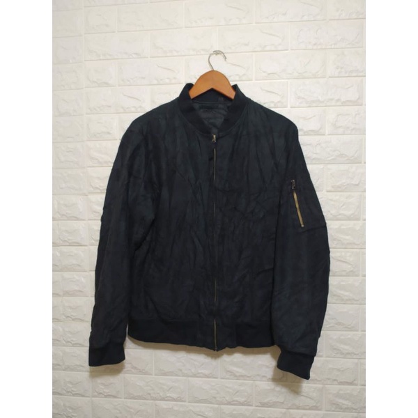 Jaket Bomber Suede Uniqlo Original