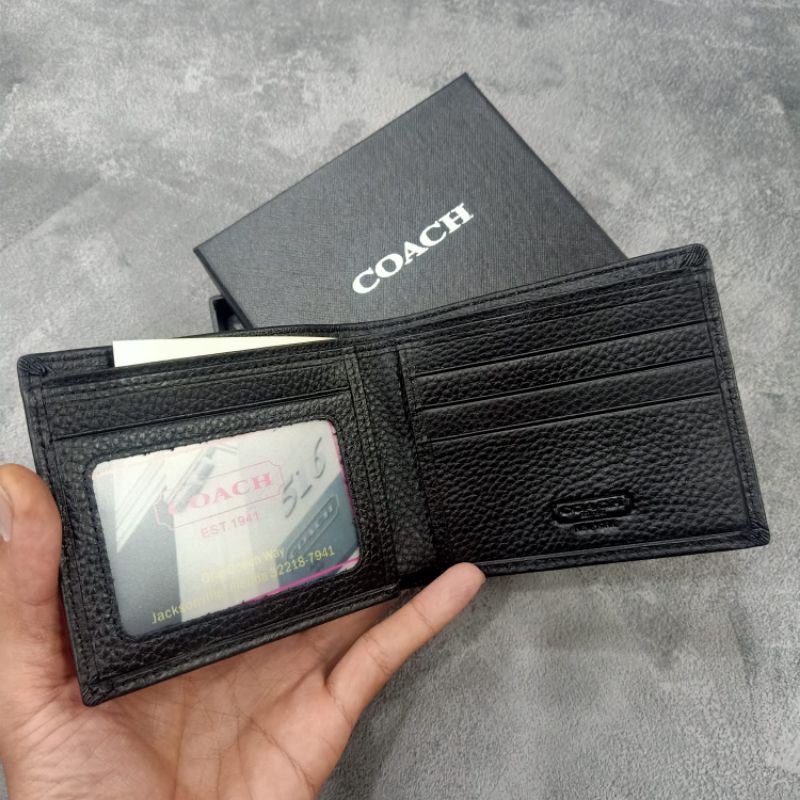 Dompet Lipat Pria Coach Signature Embos Leather Premium Quality