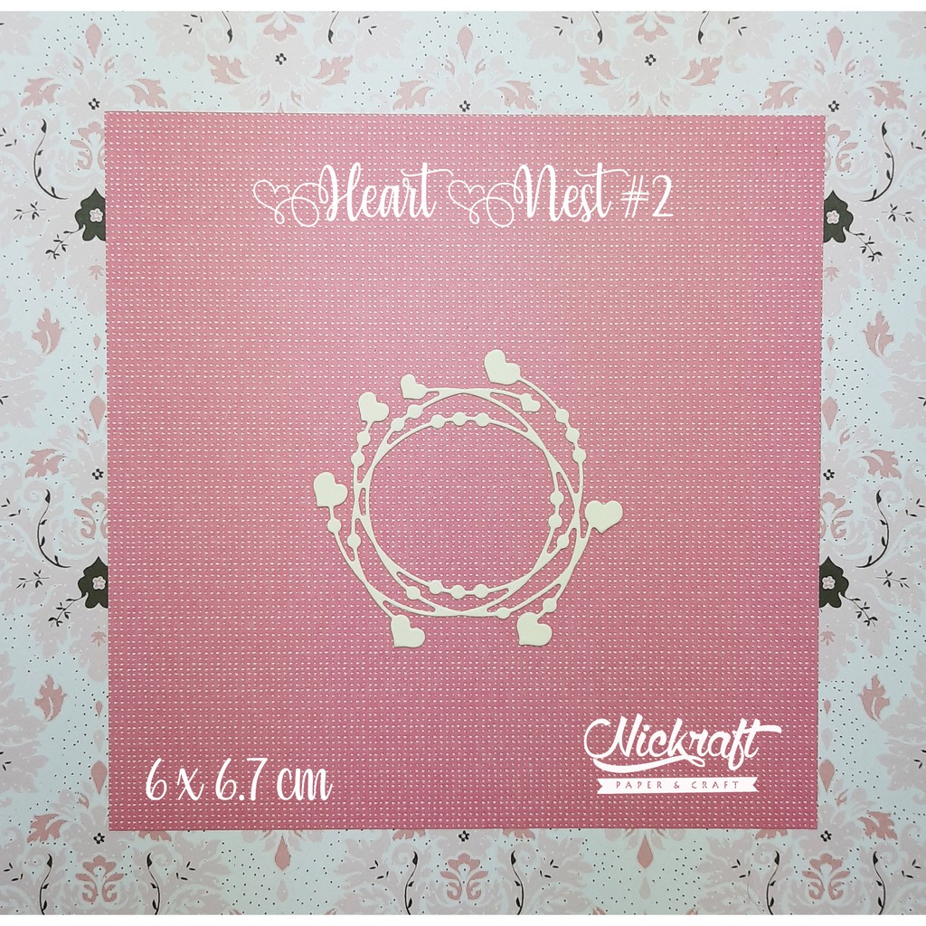 

HEART NEST #2 - Bahan Scrapbook Frame CIRCLE