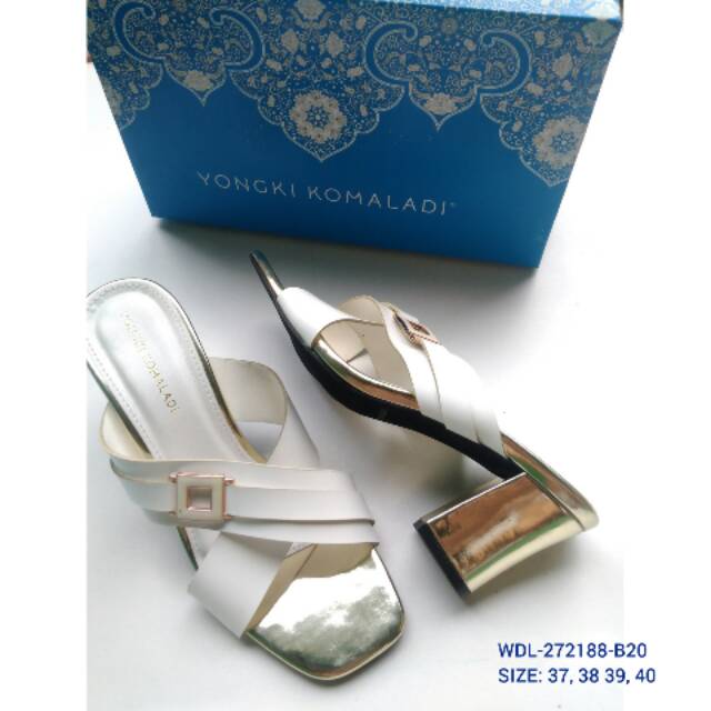 SALE ORIGINAL YONGKI KOMALADI  Sandal High Heels PUTIH Pesta Murah SIZE 39