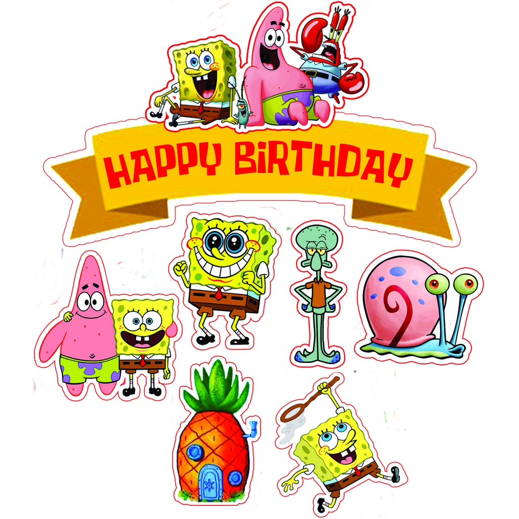 

TOPPER CAKE ULANG TAHUN / HIASAN KUE SPONGEBOB