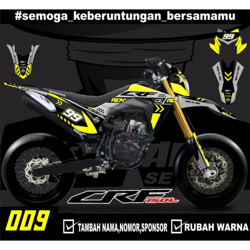 Sticker setiker stiker decal CRF 150 L- (009) minimalis Fullbody-Dekal stiker CRF 150 L Trail