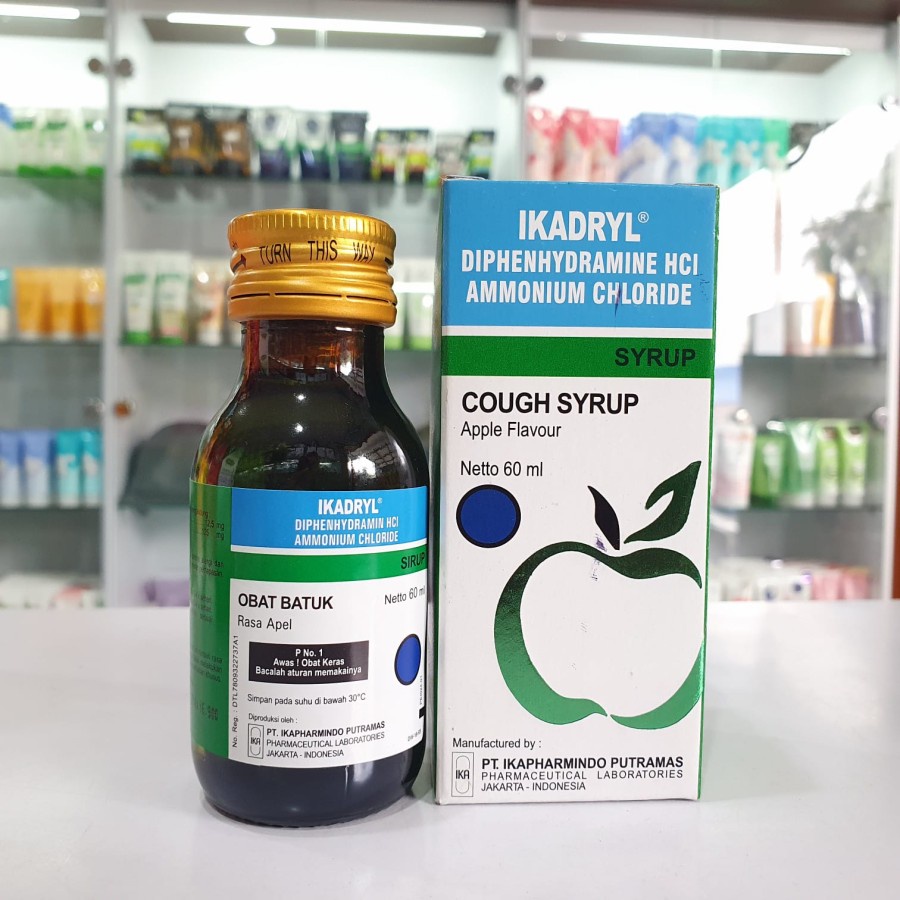 IKADRYL Obat Batuk Syrup Rasa Apel 60ml