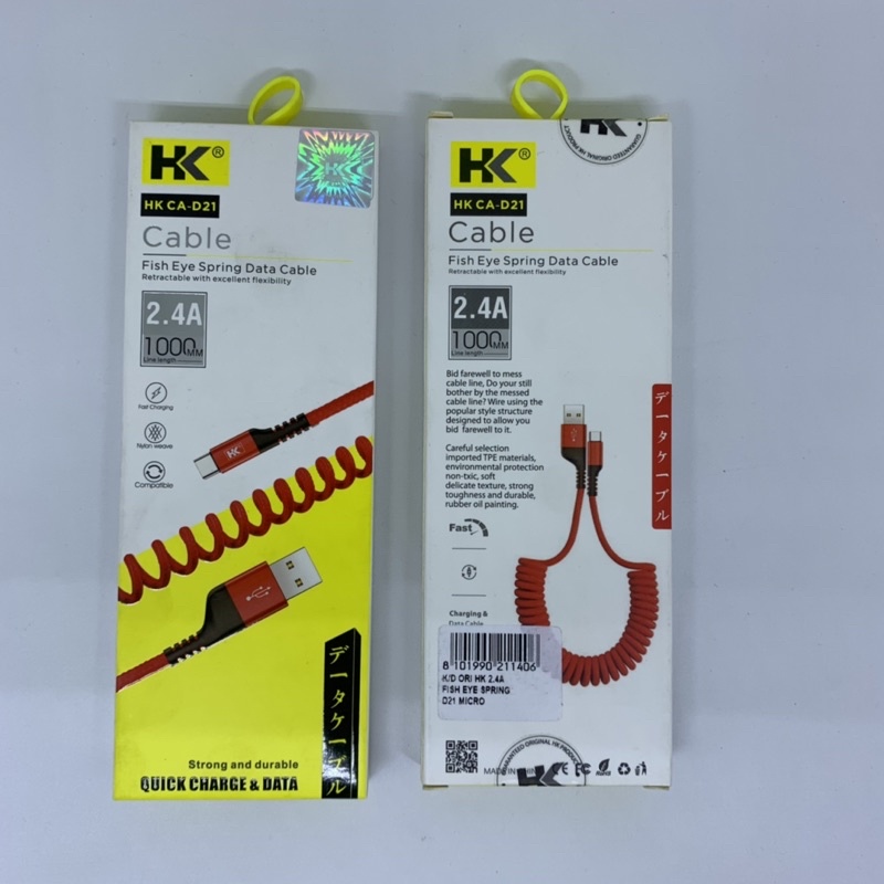 KABEL DATA HK 2,4A FISH EYE SPRING D21 MICRO