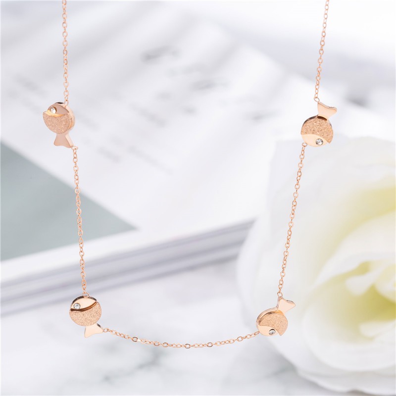 [New] Kalung fashion aksesoris titanium mini korea hadiah wanita cewek 316L anti karat KK072