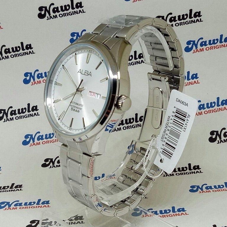 Alba Automatic AL4141X1 Analog Silver Dial - Jam Tangan Pria AL4141