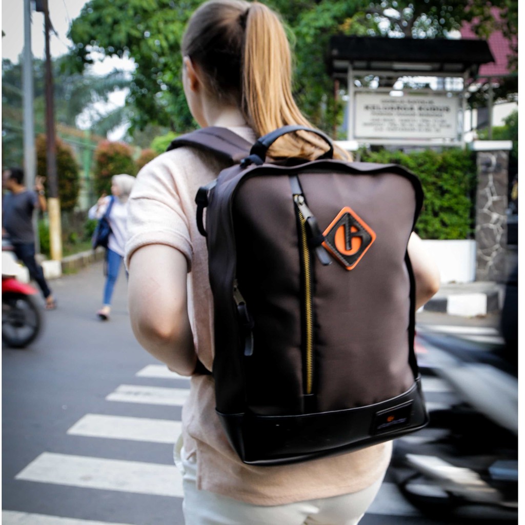 Happy Brown Ransel Laptop 14 inch