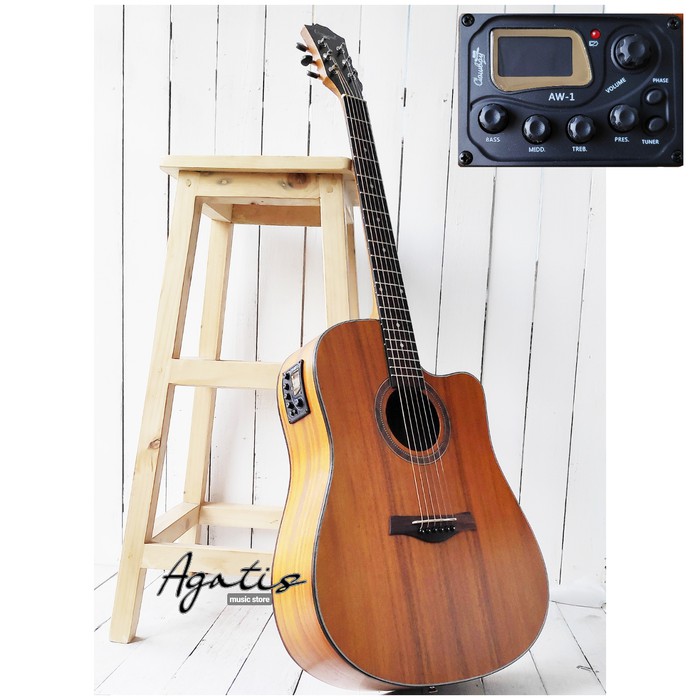 Gitar Camwood IWC235NSK koa edition  upgraded akustik elektrik tuner