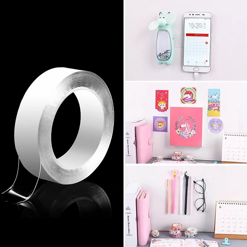 

magic nano double tape bening tahan air nano adhesive magic tape - kecil