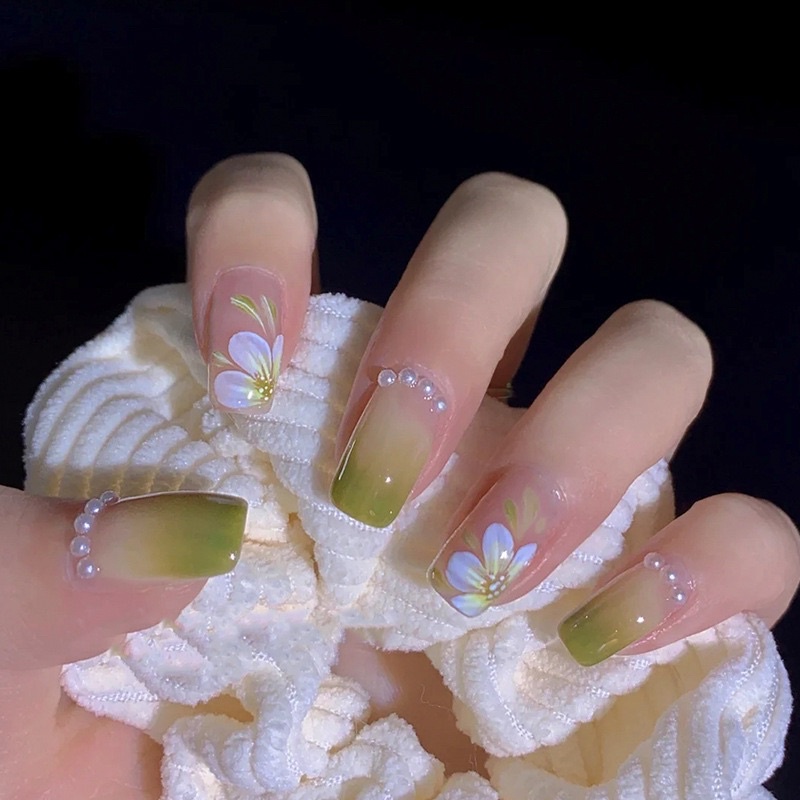 Kuku Palsu 【B123，lem sticker】Nikah kuku Wedding False Nailart Pengantin Tangan