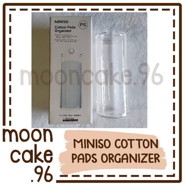  Miniso  Cotton Pads Organizer Tempat Kapas Bundar Rak  