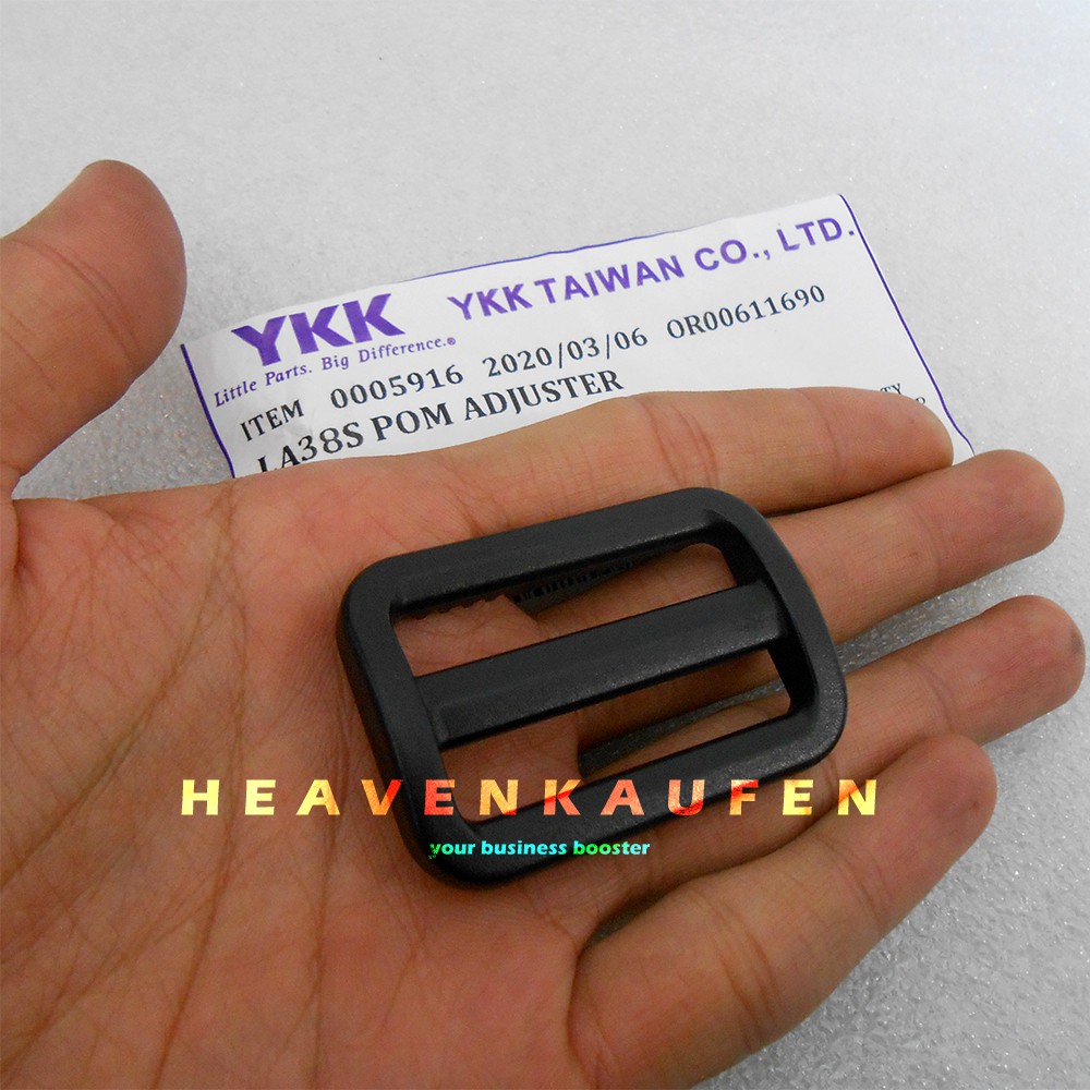 Ring Jalan / Adjuster Tas Merk YKK 3,8 cm Poly Acetal Bagus Kuat Kokoh Tidak Mudah Patah