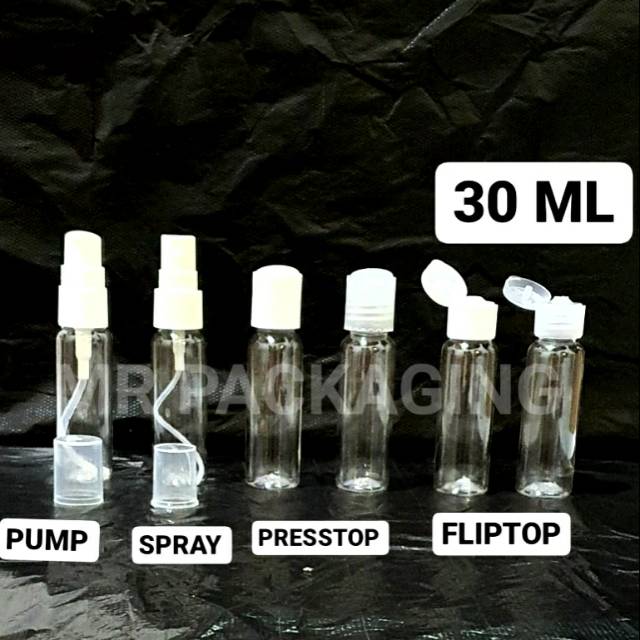 Botol 30ml + Tutup Fliptop Presstop Spray Pump Presson Sprey Pamp Threatment Press top Press on