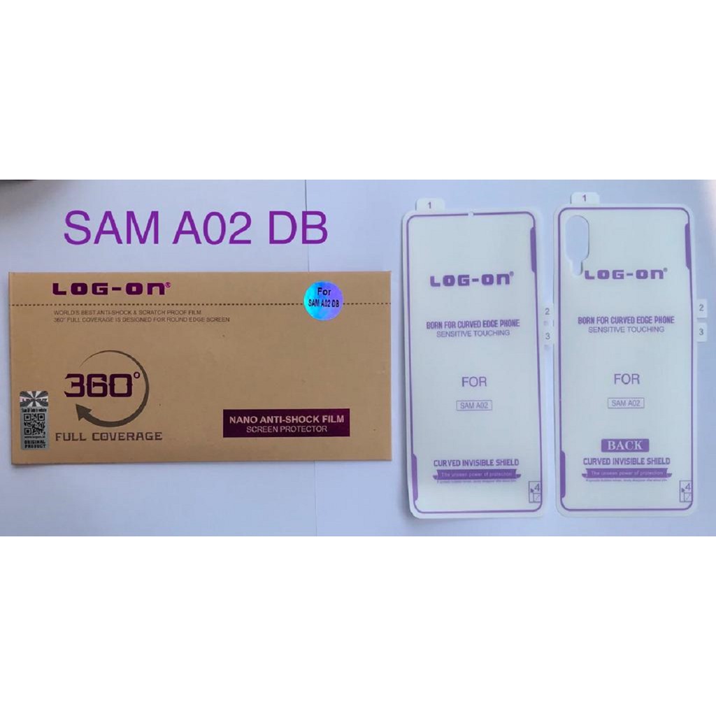 LOG ON ANTISHOCK SAMSUNG A02 DB ANTI GORES JELLY