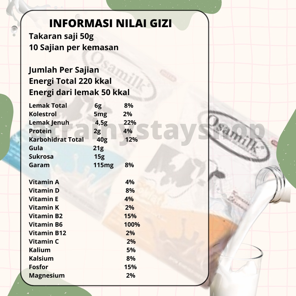 SUSU BUBUK OSAMILK 100% AMPUH MENAMBAH BERAT BADAN MENAMBAH NAFSU MAKAN ANAK