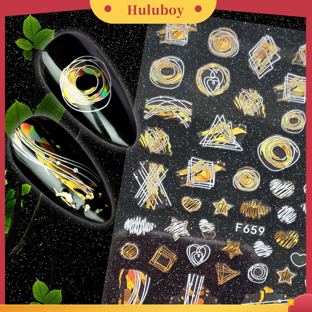 Huluboy Huluboy♡ Stiker Kuku 3D Aneka Motif Untuk Manicure