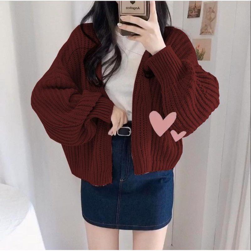 CARDY RAJUT HAZEL LOLLY//CARDIGAN RAJUT WANITA OVERSIZE