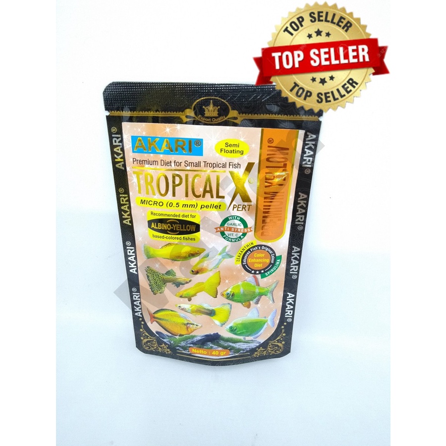 Akari Premium Yellow TROPICAL X XPERT Pellet Pakan Makanan Ikan Pelet