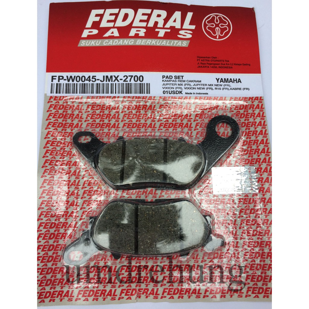 KAMPAS REM CAKRAM DISC PAD DEPAN JUPITER MX MIO SOUL SPORTY MIO J XRIDE FINO VIXION BYSON FEDERAL
