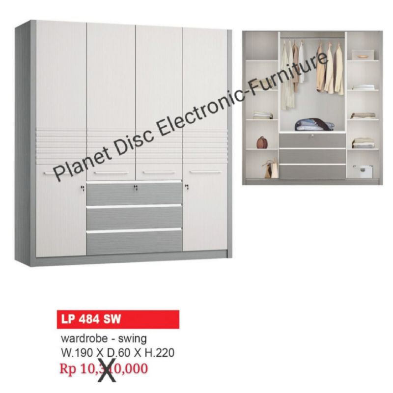 Lemari Pakaian 4 pintu Lemari Baju 4 pintu