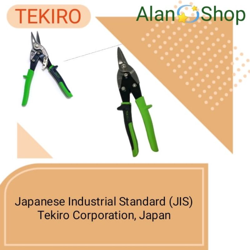 TEKIRO-Gunting Seng 10"/Aviation Snip 10"Gunting Baja Ringan